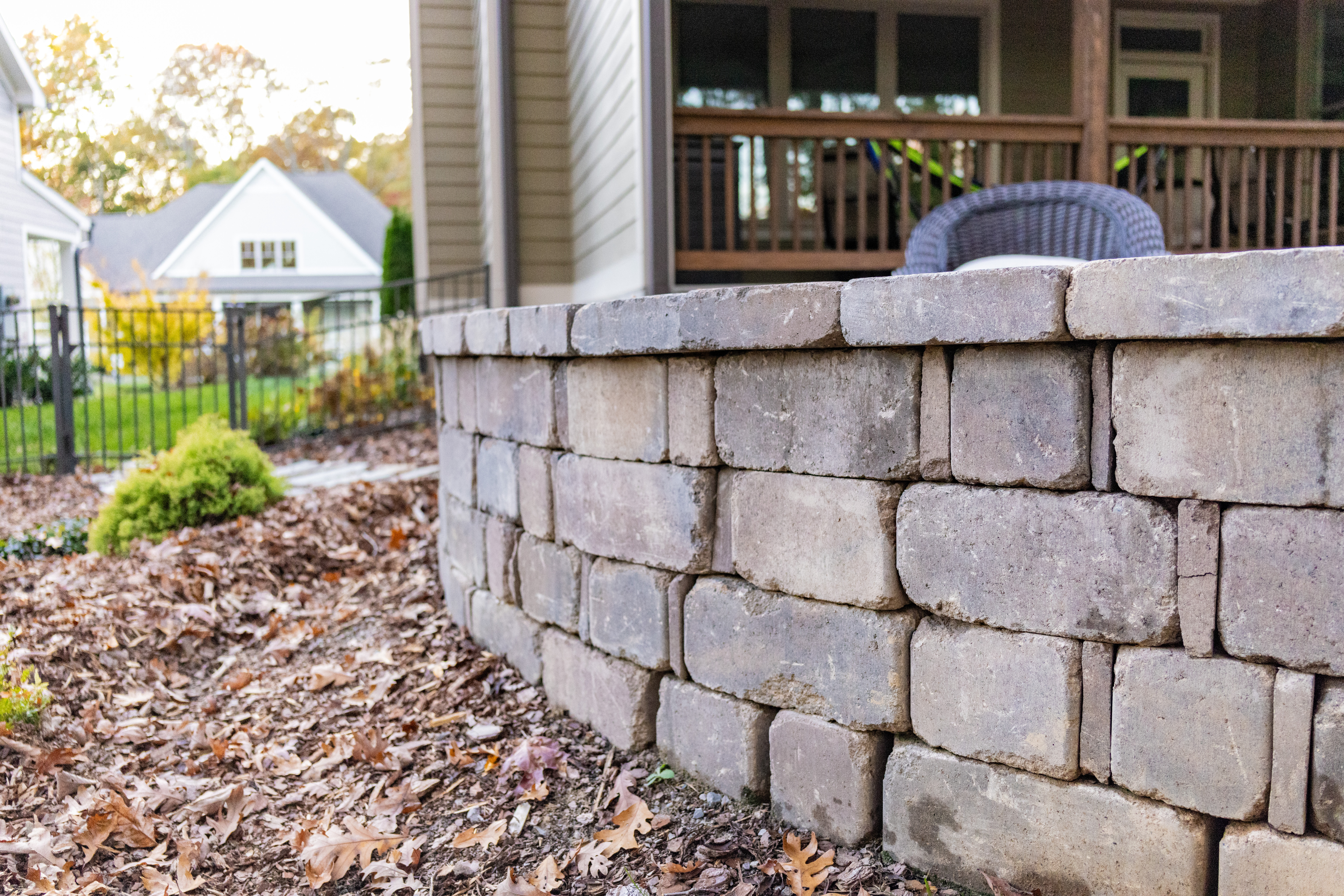 Engineered retaining wall