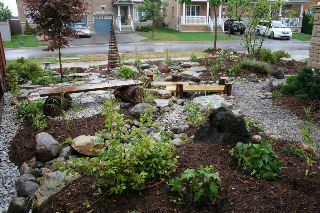 Rain garden and functional bed